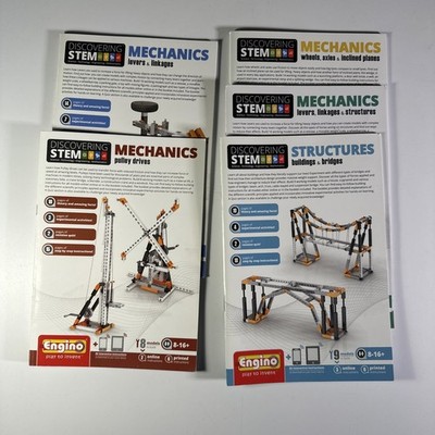 Engino- STEM Toys, Simple Machines, Construction Toys Lot Of 5 Manuals NICE!
