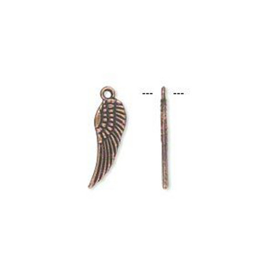 Wing Charms Copper Steampunk Antiqued 14mm Lot of 20