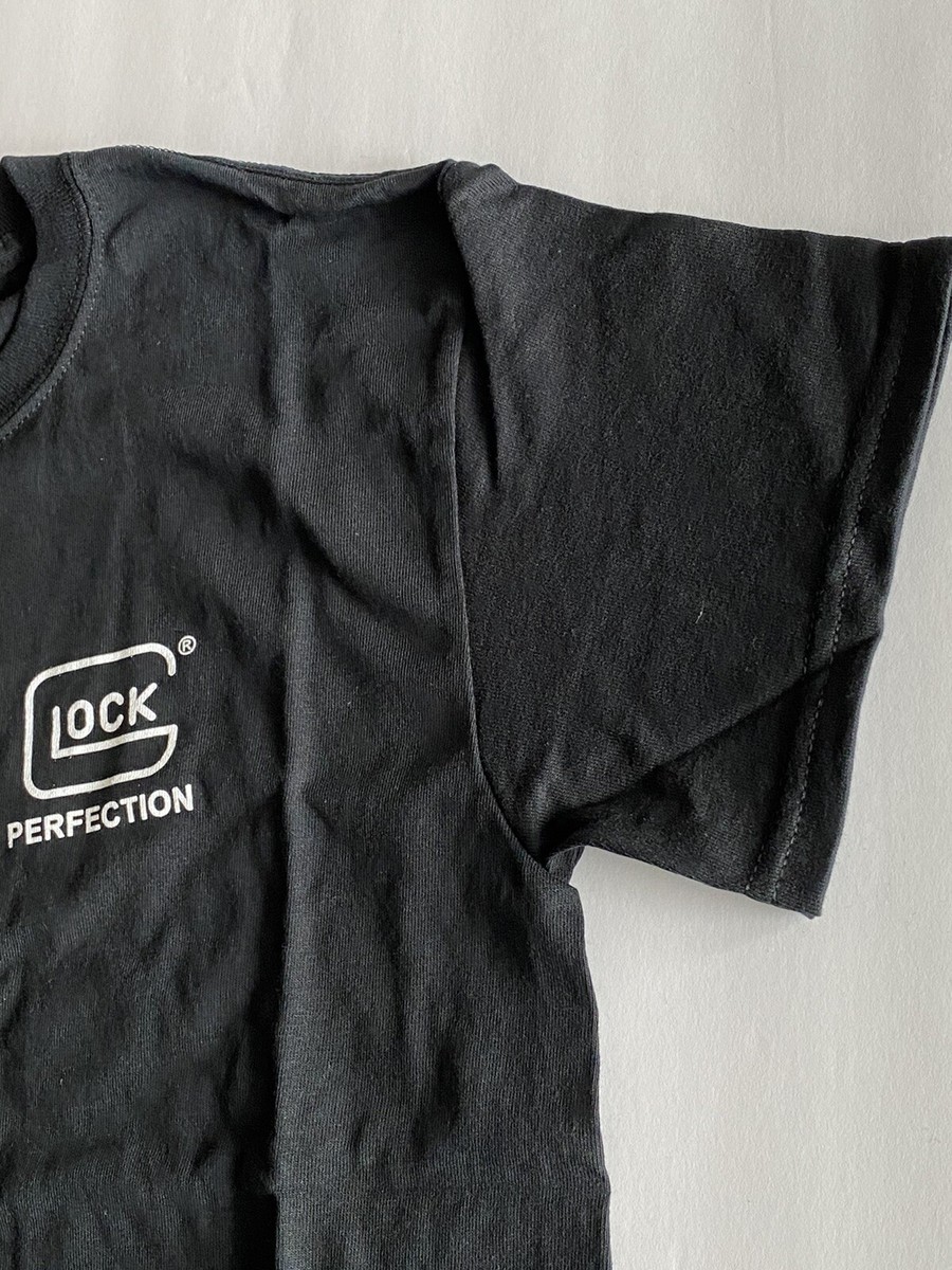 Sudadera Con Capucha GLOCK Perfection – Negra, Algodón/Poliéster, Logo Grande En La Espalda Y Pequeño En El Pecho