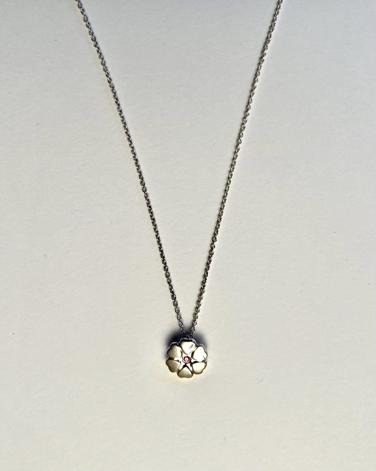 Tiffany & Co. Picasso Crown of Heart Necklace—Pink Sapphire, 925 Sterling Silver