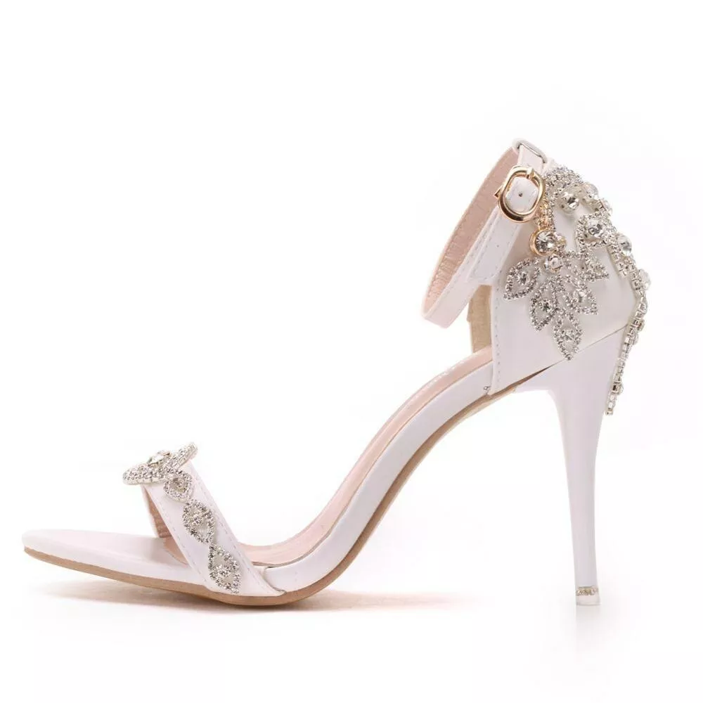 Crystal wedding hotsell shoes uk