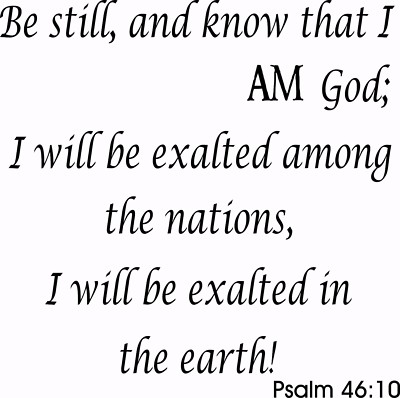 FV Psalm 46:10 11 x 11 7 x 22:Motivational and inspirational Wall Art Decal