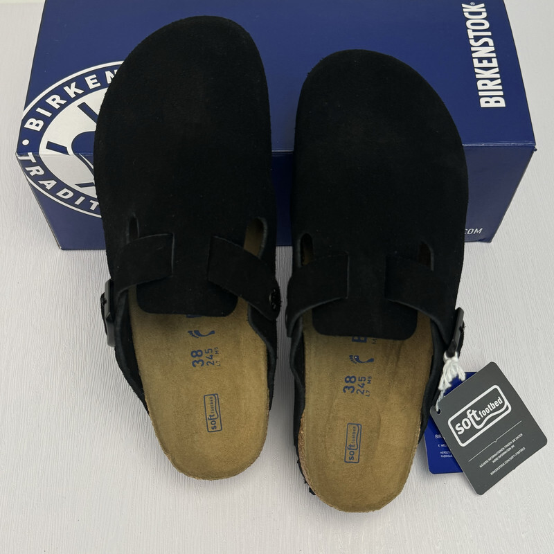 Birkenstock Boston Soft Footbed Suede Leather Black EU37-41 Birkenstock Boston Soft Footbed Suede Leather Black EU37-41