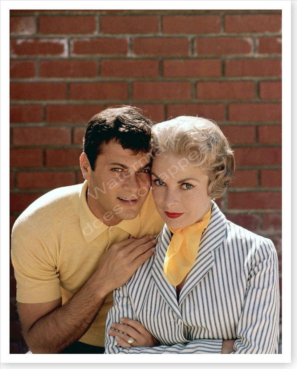 Hollywood Movie Stars Tony Curtis And Janet Leigh Color Silver