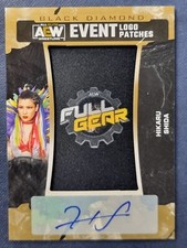 2024 AEW Black Diamond Hikaru Shida EVENT LOGO PATCHES AUTO /99 FULL GEAR #87782