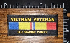 Vietnam Veteran United States Marine Corps USMC Military Hat Patch Badge 