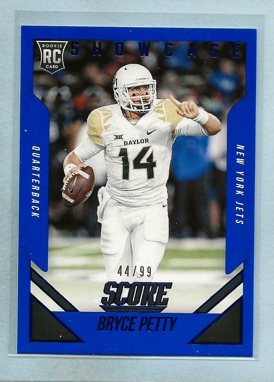 BRYCE PETTY - 2015 Score - "Blue Showcase - Rookie" - #376 - Serial #44/99