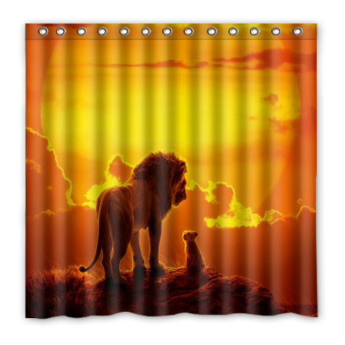 Cortina de Ducha Impermeable El Rey León Mufasa Poliéster Decoración Baño - Imagen 18 de 18