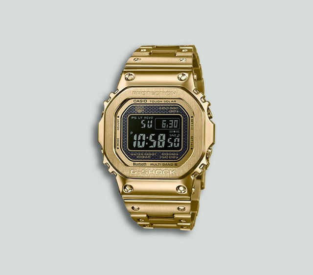 real gold casio calculator watch