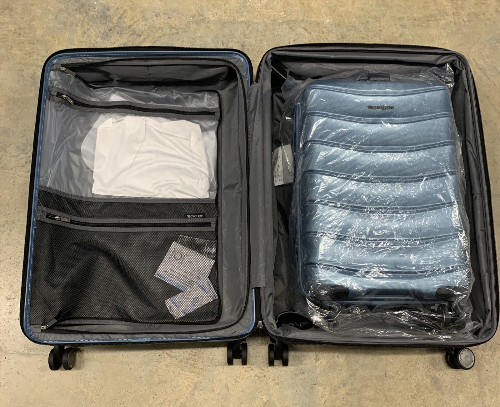 Samsonite Amplitude Two Hardside 2 Piece Luggage Set Slate Blue eBay