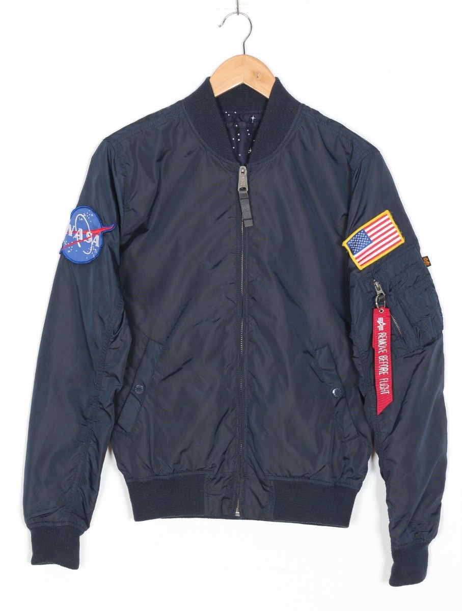 ALHA INDUSTRIES MA-1 TT NASA Reversible II Bomber Jacket Men Size