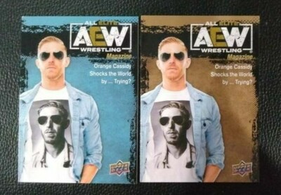 2021 AEW Upper Deck Orange Cassidy Magazine Gold SP + Base First Edition SP
