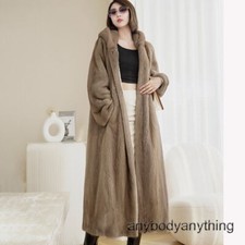 New Winter Hooded Fur Jacket Women's Thickened Warm Fashion Loose Faux Fur Coat