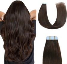 Sunya Tape in Hair Extensions Human Hair 14 inches Silky Straight Remy Human.