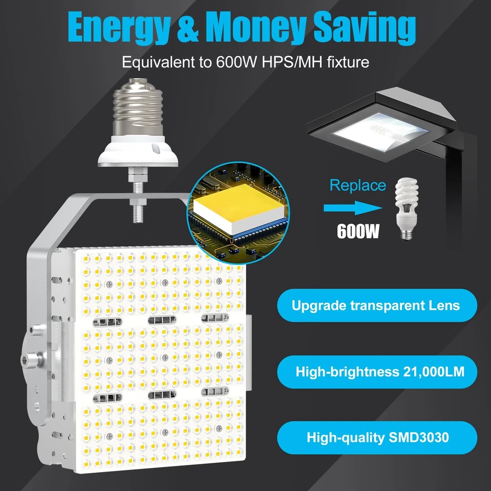 ETL DLC LED Retrofit Kits 150W Replacement 400W HID Parking Lot Shoebox E39 Base - Image 4 of 4