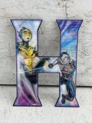 Marvel Avengers ANT MAN & WASP Letter H 3D Lenticular Wall Decor Open Road 10X8