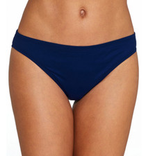 La Blanca L39148 Womens Midnight Navy Island Goddess Bikini Bottoms Size 12