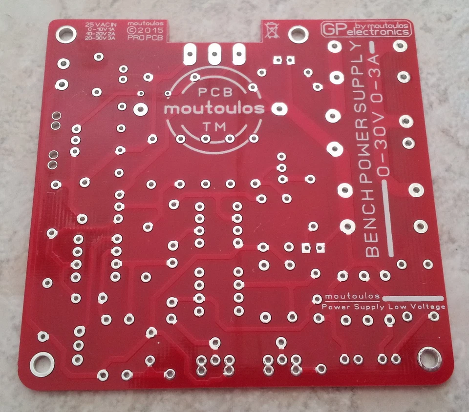 BENCH POWER SUPPLY  PS3003 0-30VDC  0-3A PCB by moutoulos™ - Image 4 of 4