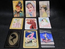 Lot 9 Art Deco Swap Cards Vintage Linen