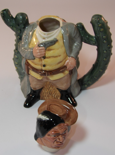 Royal Doulton Ltd Ed Cowboy und Indianer 7" doppelseitige Teekanne D7176 TOP - Bild 9 von 9