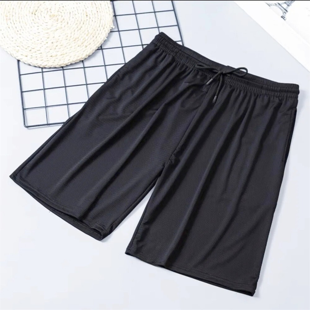 Hot Men Summer Shorts Swimwear Elastic Waist Casual Pants Mesh Running Sweatpant