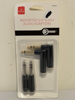 Radio Shack  1/4  4 Assorted Audio Adapters Part # 2740071
