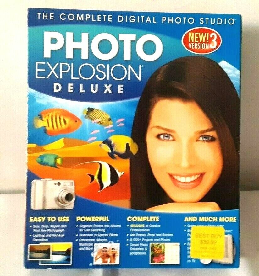 Nova Photo Explosion Deluxe Ver. 3 Complete Digital Photo Studio 4 Disk & Manual
