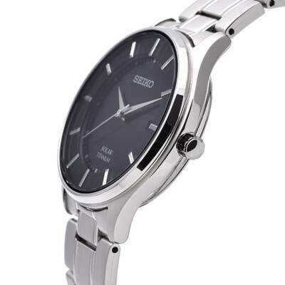 SEIKO SELECTION SBPX103 Titanium Solar Analog Watch Black Dial