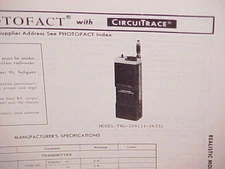 1979 REALISTIC CB RADIO SERVICE SHOP MANUAL MODEL TRC-204 (21-1633)