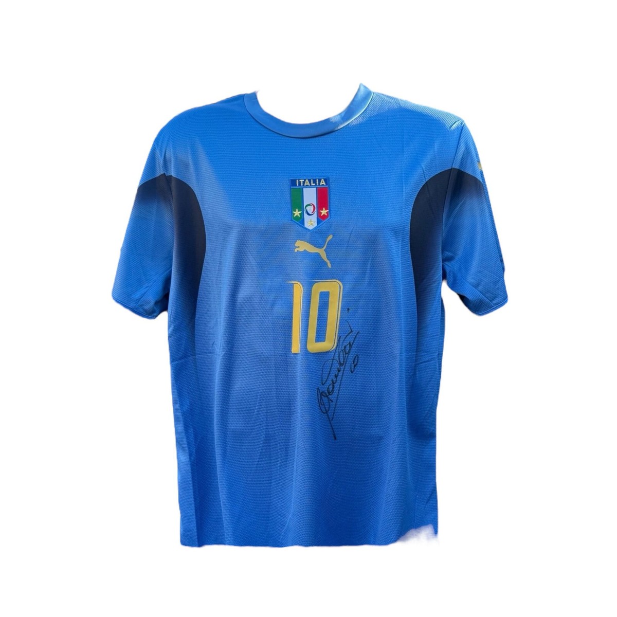記念グッズ Francesco Totti Signed shirt Azzuri 2006 Francesco Totti signed Italy 2006 shirt - Roma - COA - Photo proof