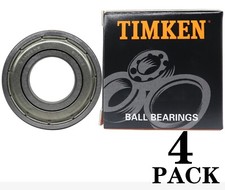  4 PACK TIMKEN 6002-ZZ 6002-2Z 15X32X9MM Double Metal Seal Ball Bearings