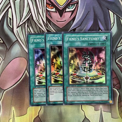 DPKB-DE035 x3 Fiend's Sanctuary Super Rare Top Zustand Yugioh