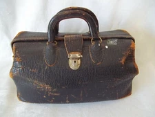 Vintage Homa Leather Dr Doctor Bag Antique Old Medicine  Satchel