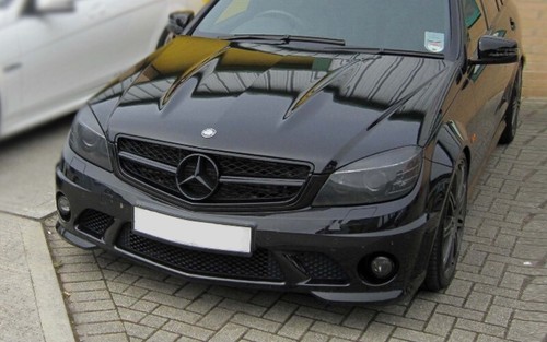 (Only Pre-Facelift) Gloss Black Front Grille Fit BENZ W204 C-Class 2008-2011 - Picture 7 of 7