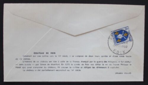 SC73 FRANCE 1958 FDC Chateau de Foix Yvert 1175 - Picture 2 of 2