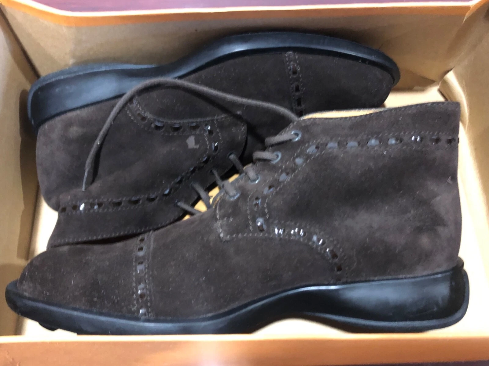 NEW TOD’S SUPERKID BROWN SUEDE ANKLE BOOTS WOMENS SIZE 5