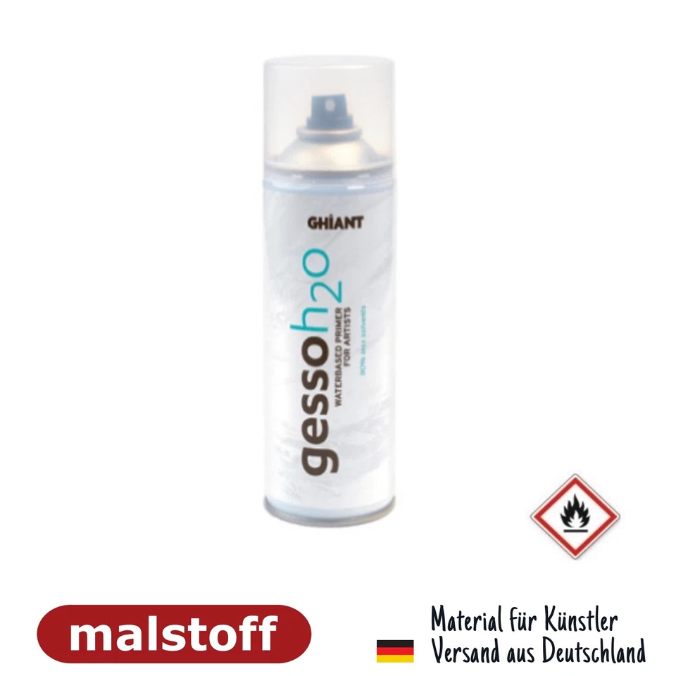 Ghiant Gesso H20 Grundierung zum Sprühen Weiss 400ml bei Malstoff