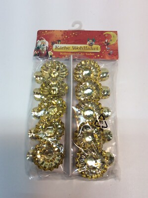 Kathe Wohlfahrt Candle Christmas Tree Clips New In Package Gold