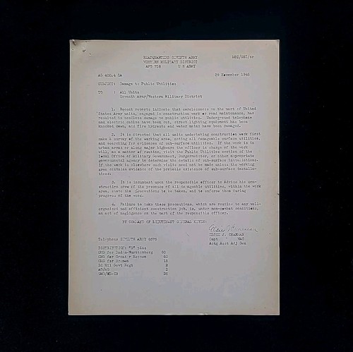 1945 Allemagne WWII Armée Américaine Guerre Militaire Document Troupe Dommages À - Photo 3 sur 16