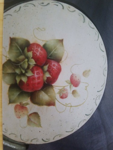 MARY WISEMAN FRUIT STRAWBERRY RASBERRY BASKET LID PAINTING PATTERN - Picture 3 of 6