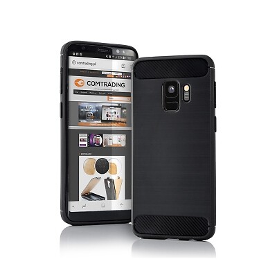 BACK CASE CARBON FLEXI Samsung S9, schwarz