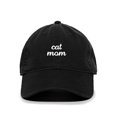 Cat Mom Baseball Cap Embroidered Cotton Adjustable Dad Hat