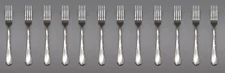 SET OF TWELVE - Oneida Stainless Flatware - BELLE ROSE -  Dinner Forks * USA