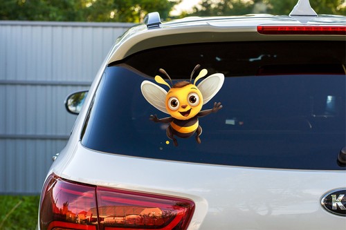 Bunte Hummel Wandkunst Schlafzimmer Laptop Dekor Vinyl Aufkleber Abziehbild 6 Größen - Bild 6 von 7