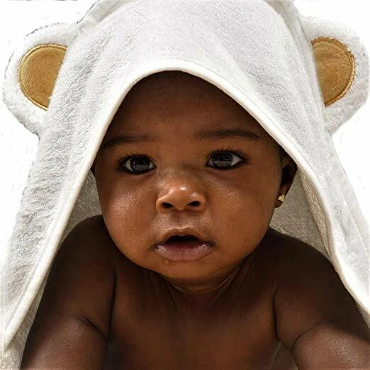 Premium ORGANIC Baby Hooded Bath Towel SOFT Infant Newborn Safe ADORABLE Bear