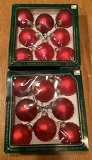 Christmas by Krebs Red Glass Ball Ornaments Made in the USA