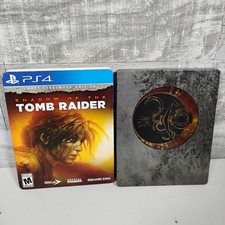 Shadow of the Tomb Raider - Croft Steelbook Edition -Sony PlayStation 4- CIB PS4