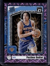 2024-25 Donruss Optic Pacome Dadiet Pink Velocity Prizm Rated Rookie #/79 Knicks