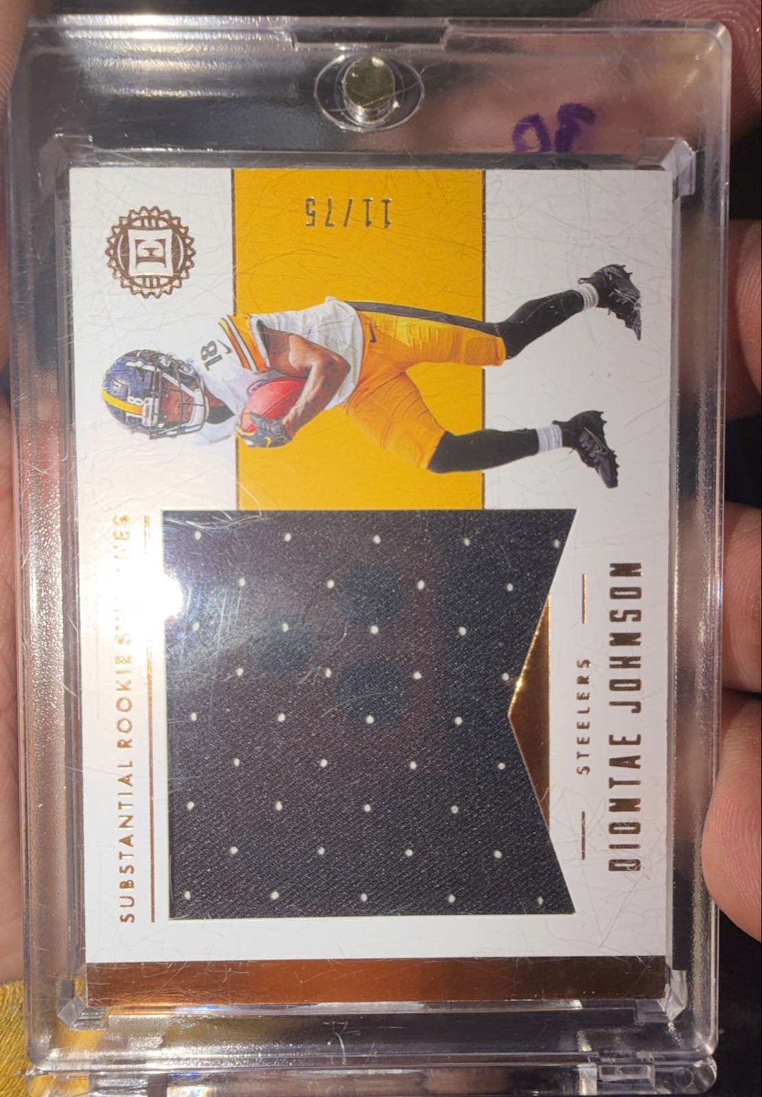 Diontae Johnson Panini Encased Substantial Rookie Swatches #SRS14 Base