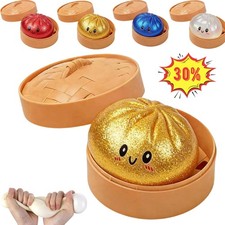 Dumpling Squishies,Mystery Dumpling Box,Glitter Dumpling,AnxietyRelief Fidget